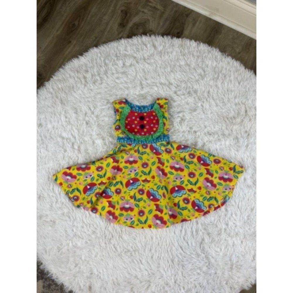 JELLY THE PUG Yellow Dress Sz 4
